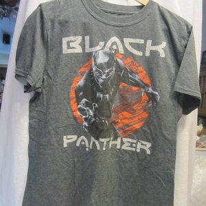 MARVEL BLACK PANTHER GRAPHIC TEE, GRAY SHIRT W/GRAPHICS, MEDIUM